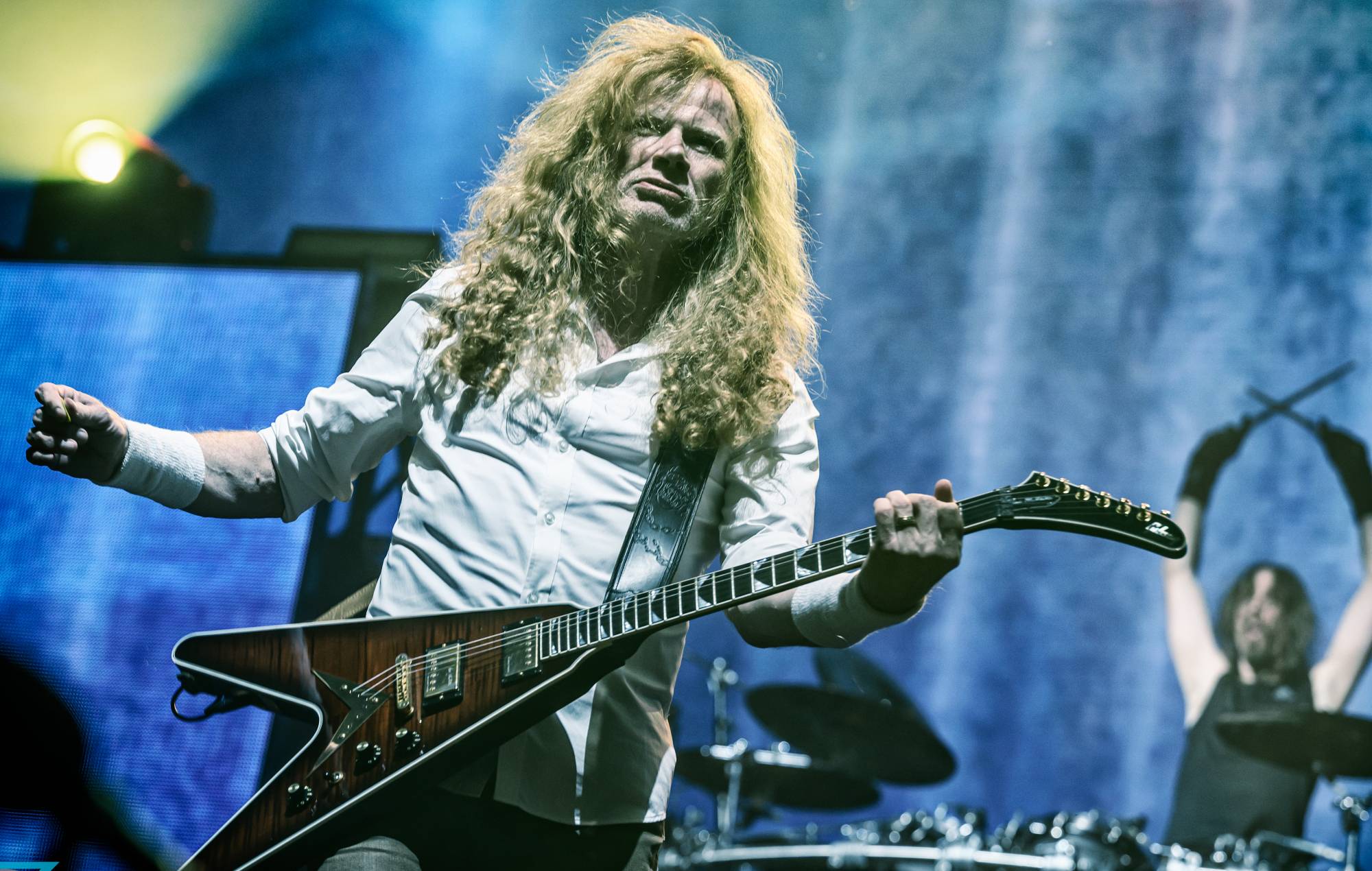 Глядзіце, як Дэйв Мастэйн выганяе ахоўнікаў з канцэрту Megadeth: «Я ненавіджу хуліганаў»