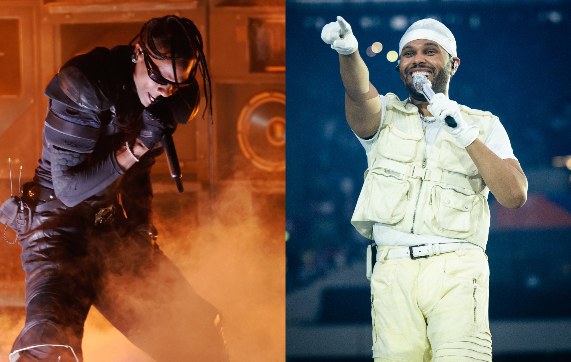 Глядзіце The Weeknd і Трэвіса Скота разам з Майкам Дынам на сцэне ў Лос-Анджэлесе