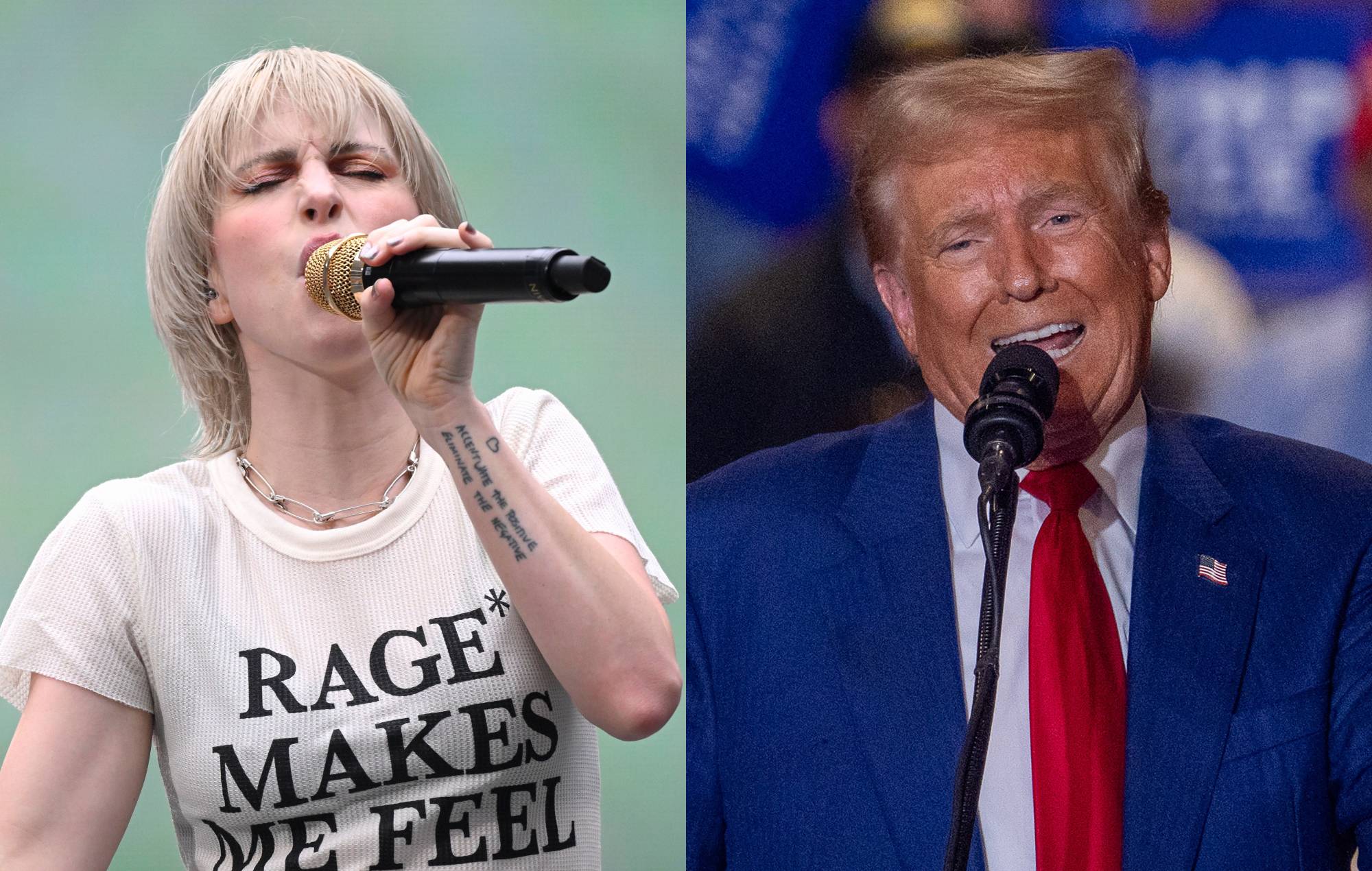 Хэйлі Уільямс з Paramore накідваецца на Дональда Трампа падчас фестывалю iHeartRadio