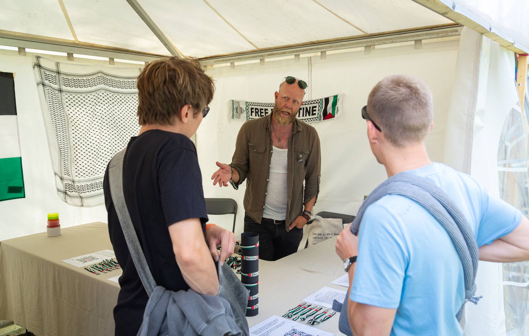 Стойла для Палестыны ў Øya 2025. Крэдыт: Øyafestivalen - Ole Christian Klamas (@oleklamas)