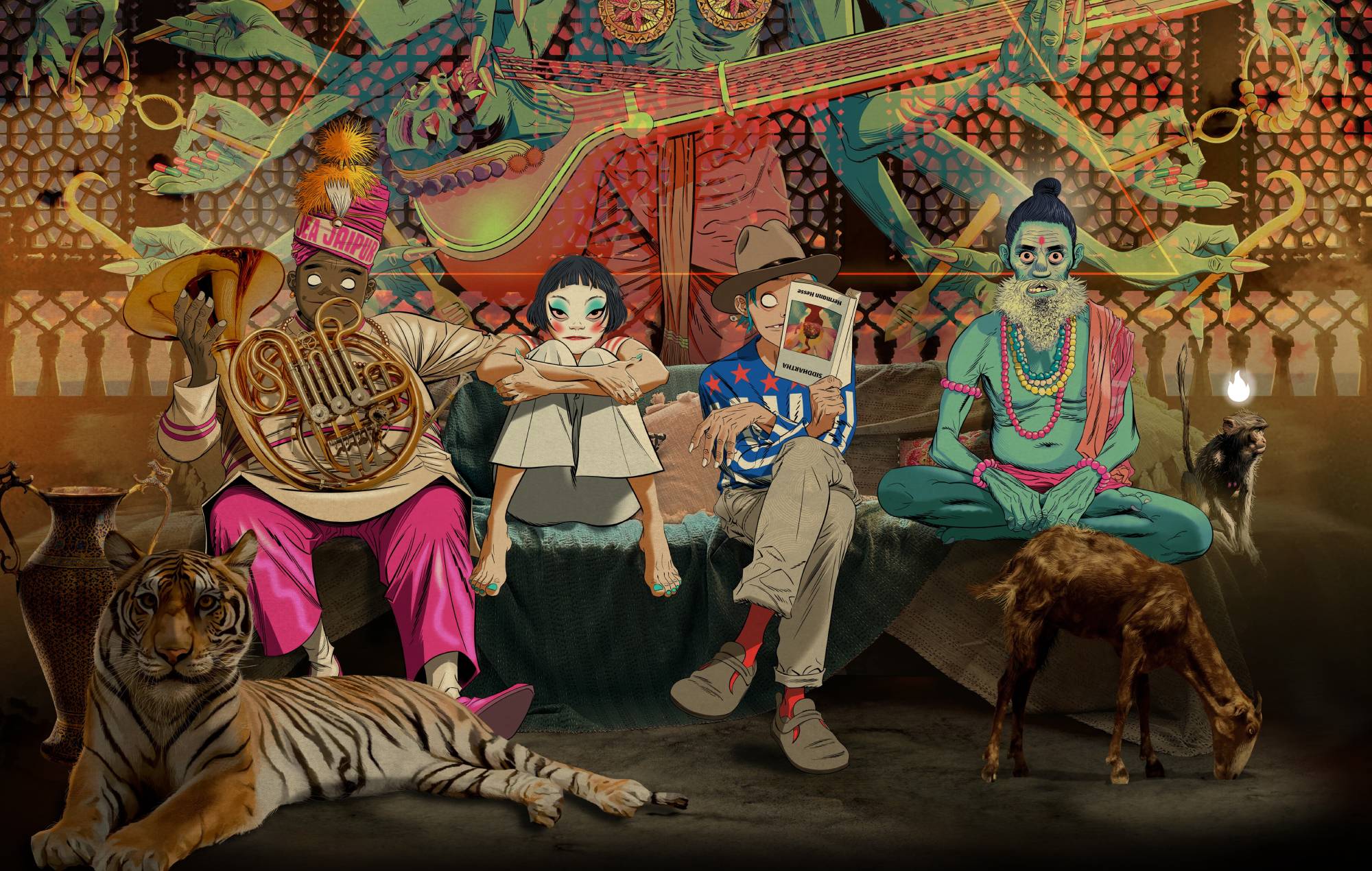 Gorillaz абвяшчае аб новым альбоме "The Mountain" з турам Вялікабрытаніі і Ірландыі і тэатральным сінглам "Шчаслівы дыктатар", у якім прадстаўлены іскры