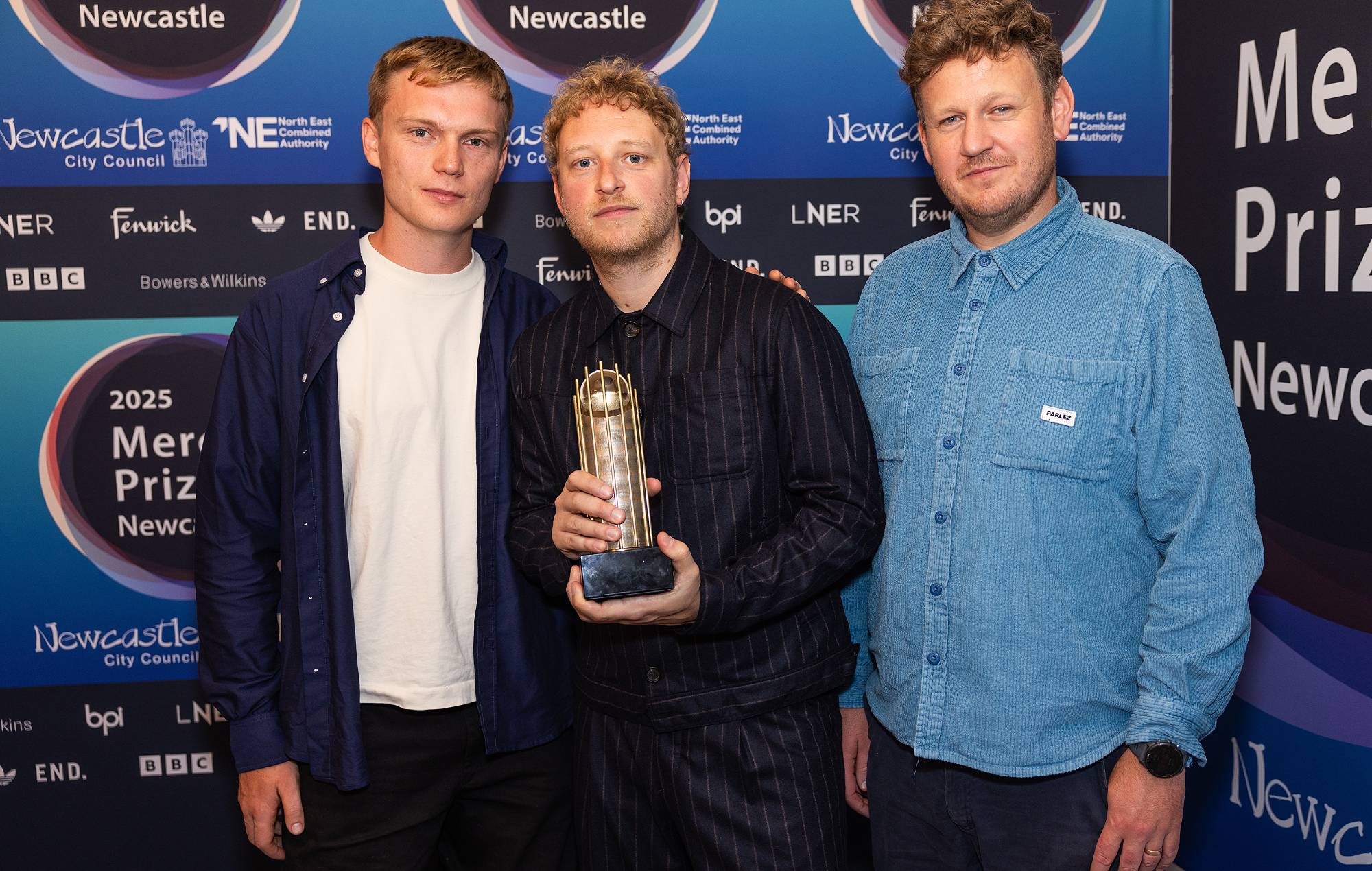 Joe Webb and band attend the 2025 Mercury Prize nominations announcement(Photo by Simon Ackerman/WireImage)