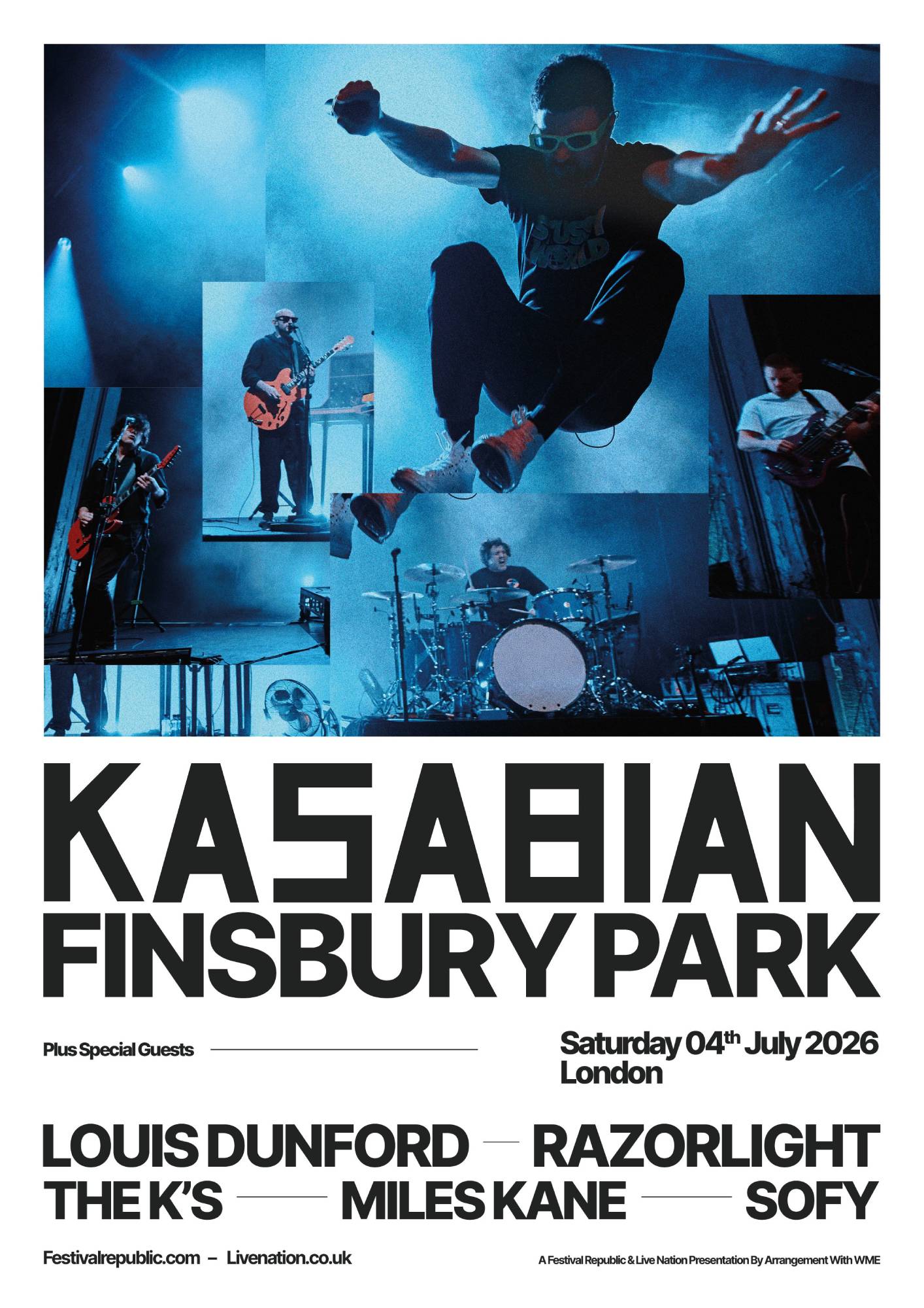 Плакат складу для вялізнага 2026 года ў Лонданскім выставе Finsbury Park 2026 года. Крэдыт: Націсніце