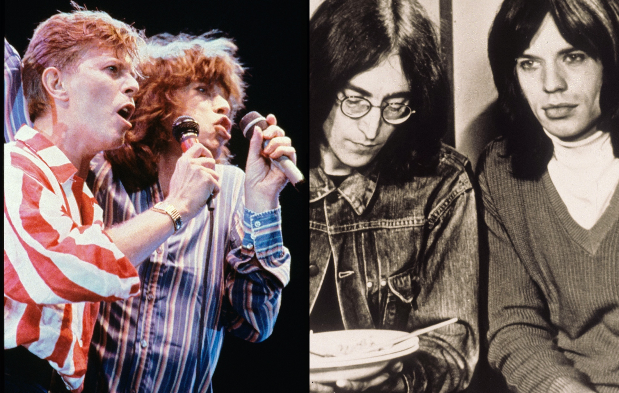 Мік Джагер з The Rolling Stones тлумачыць рознымі спосабамі, якімі ён «канкураваў» з Дэвідам Боўі і Джонам Ленанам