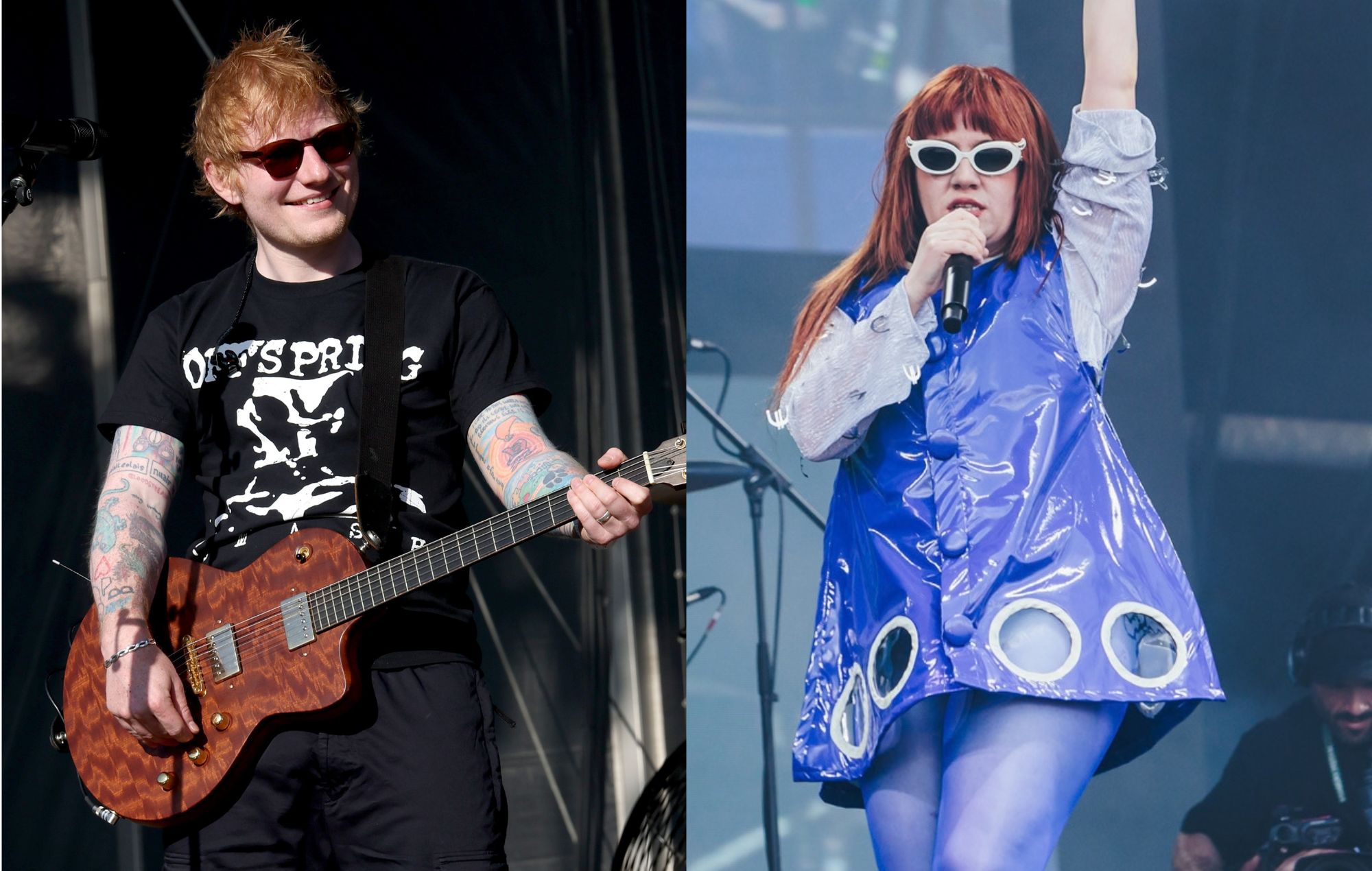 Ed Sheeran and CMAT. CREDIT: Kevin Mazur and Andy Ford for NME