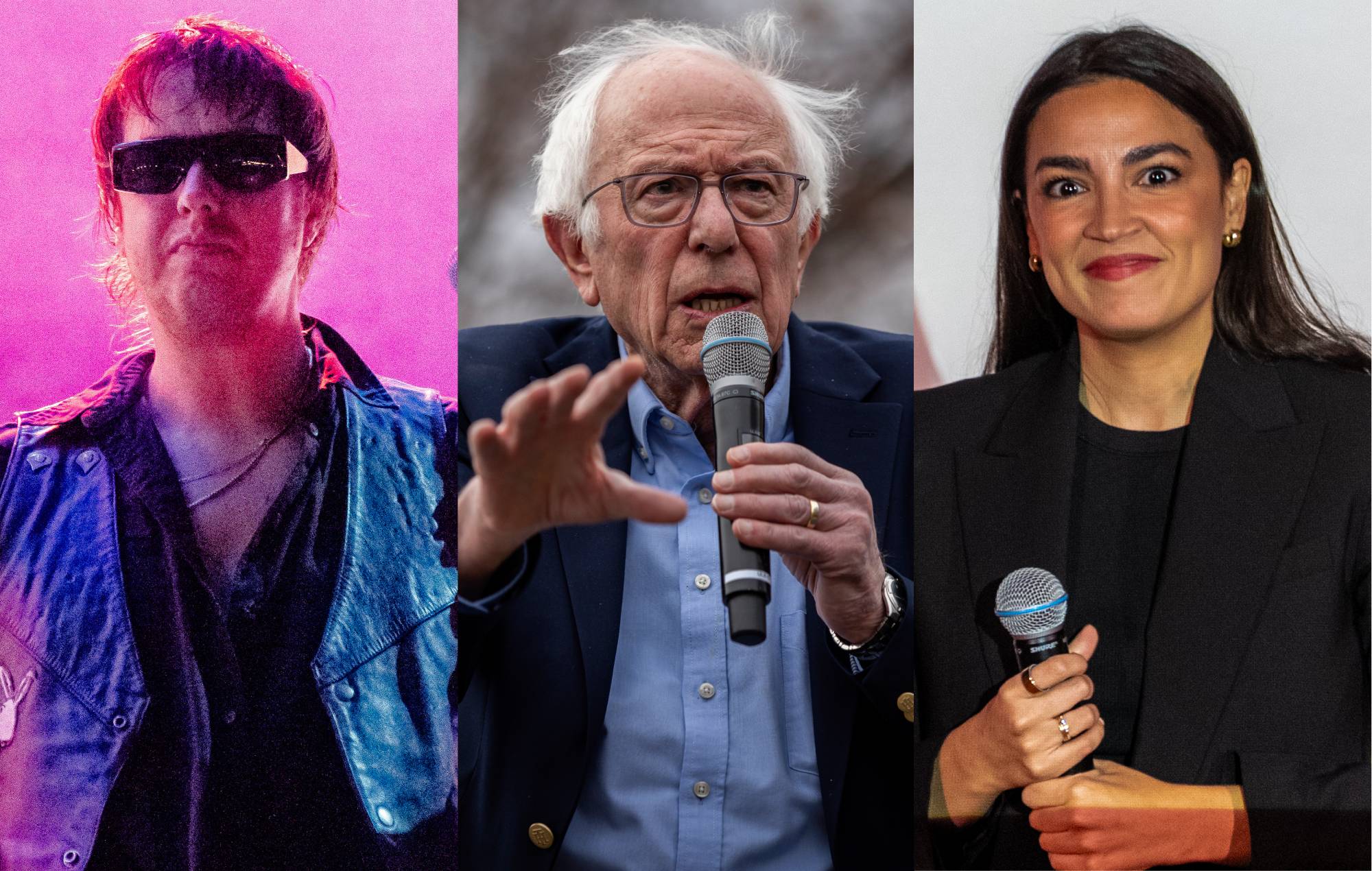 Глядзіце, як Берні Сандэрс і AOC прадстаўляюць The Strokes на вялізным шоў у Нью-Ёрку