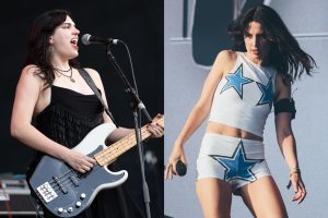 Глядзіце, як Джулія Камінг з Sunflower Bean выступае на басу для Wolf Alice, калі яны падтрымліваюць Алівію Радрыга ў турнэ па ЗША